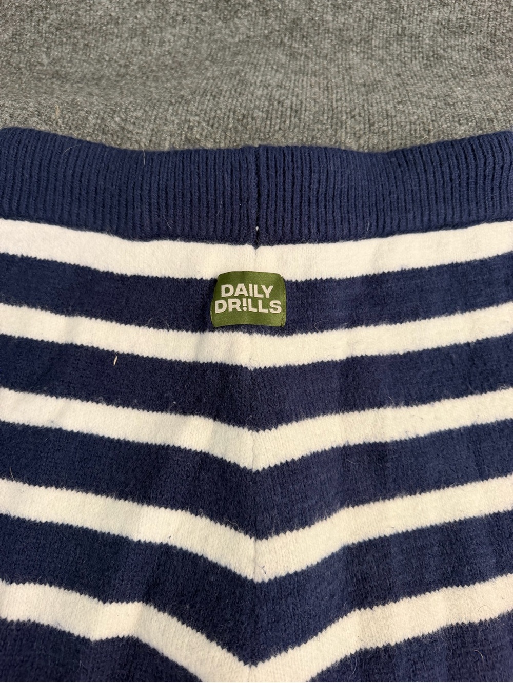 Daily Drills Navy and White Striped Button-Up Cardigan - Picture 13 of 13